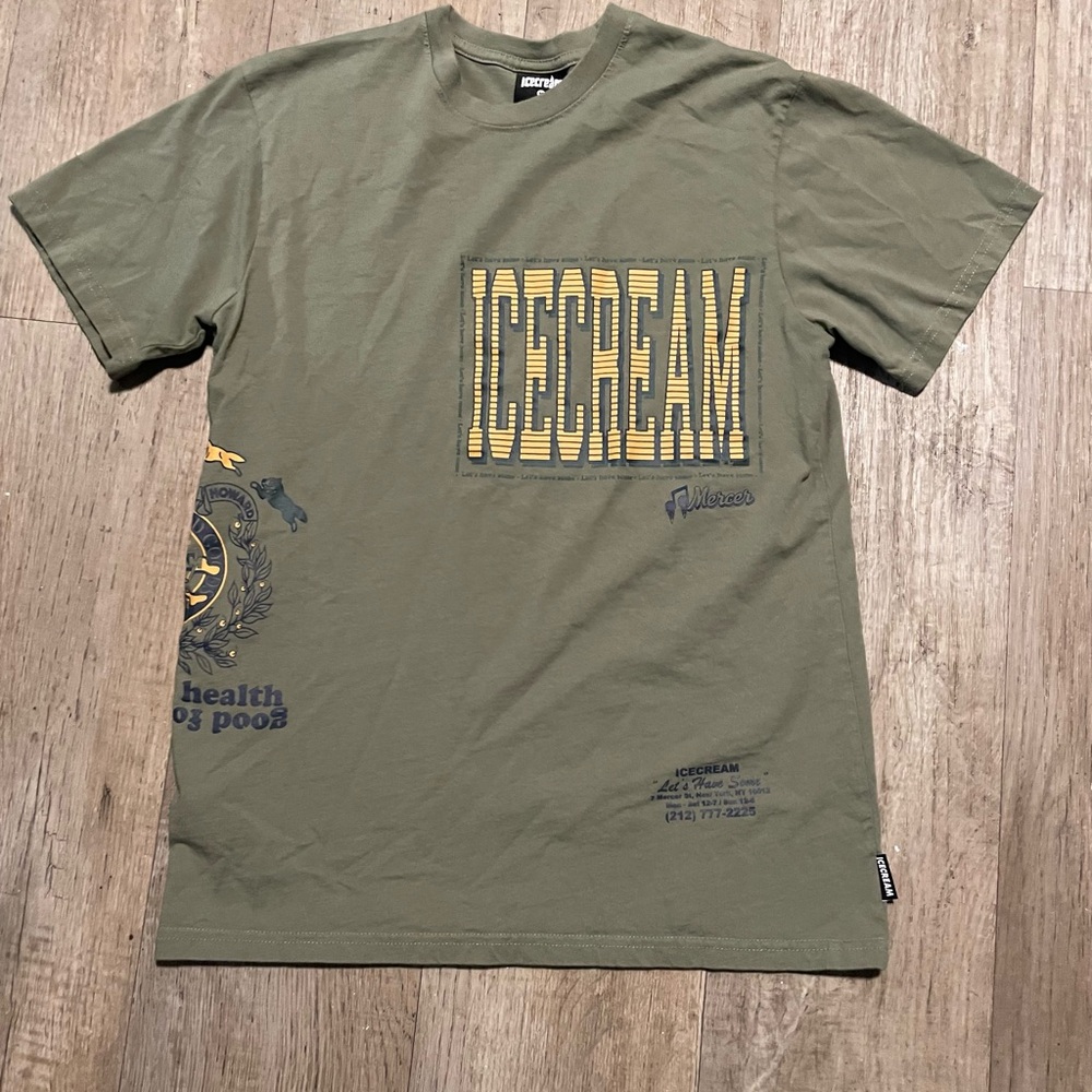 Ice Cream Men Mercer Knit Graphic T-Shirt Deep Lichen Green